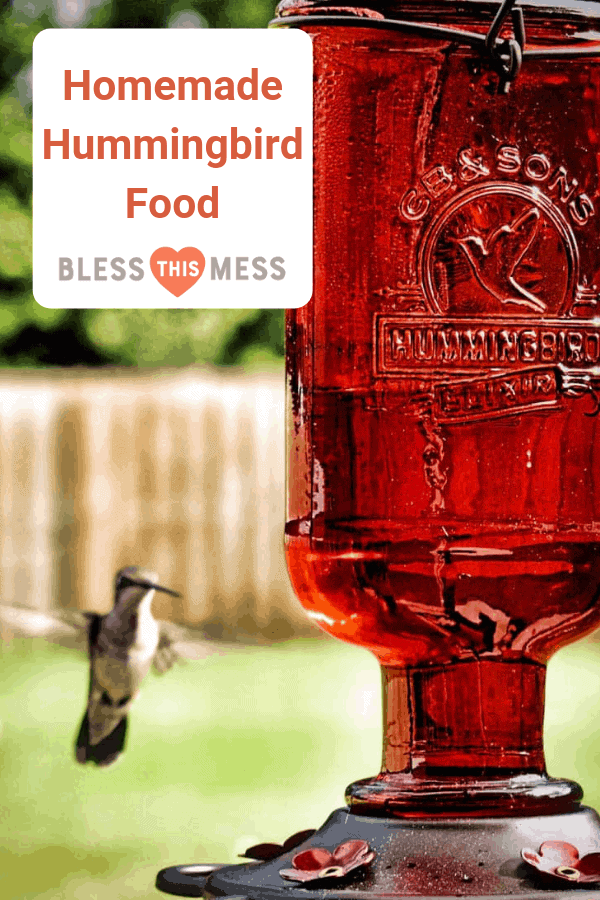 Attract beautiful hummingbirds to your backyard or garden with this simple homemade hummingbird food recipe!