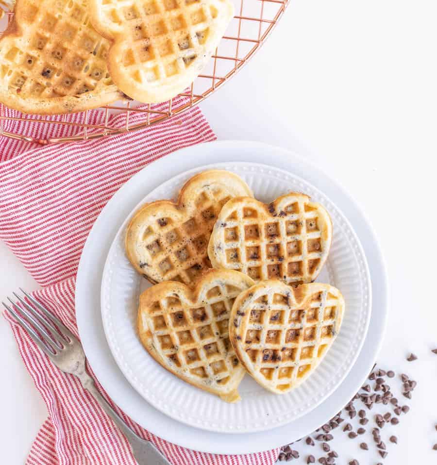 Fluffy Chocolate Chip Waffles