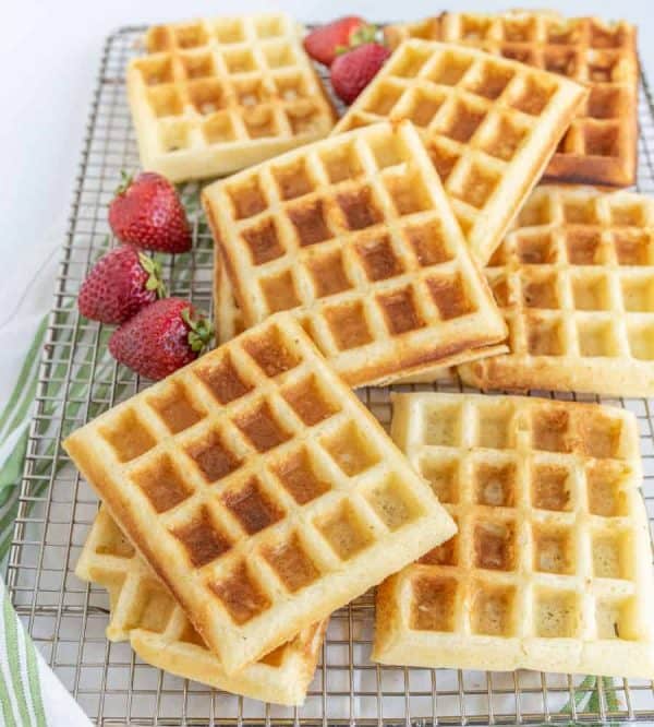 Classic Fluffy Buttermilk Waffles Recipe — Bless this Mess