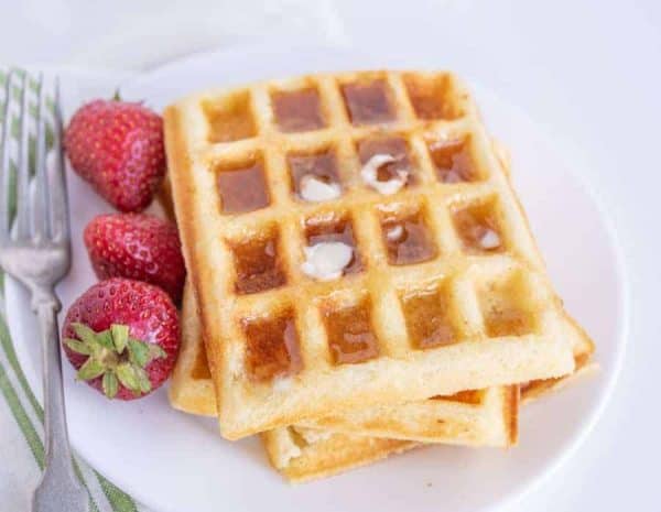 Classic Fluffy Buttermilk Waffles Recipe — Bless this Mess