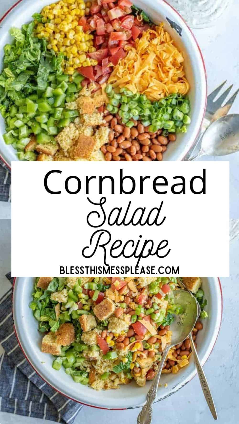 Easy Cornbread Salad Recipe - Bless this Mess