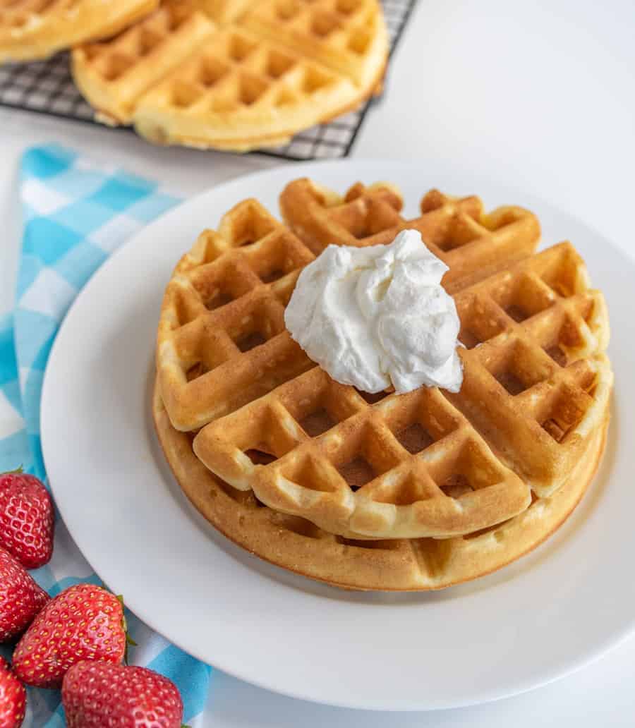 Extra Light and Fluffy Homemade Waffles How To Make