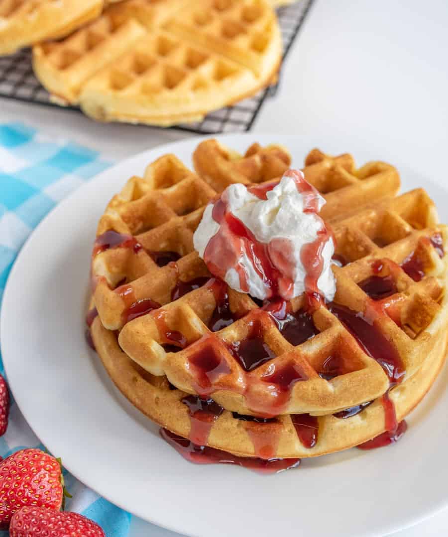 Extra Light and Fluffy Homemade Waffles How To Make