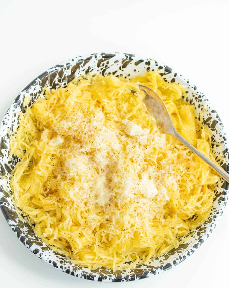 Spaghetti Squash with Butter and Parmesan — Bless this Mess