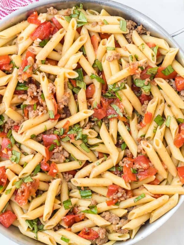 Image of a Pot of Roasted Tomato & Sausage Pasta