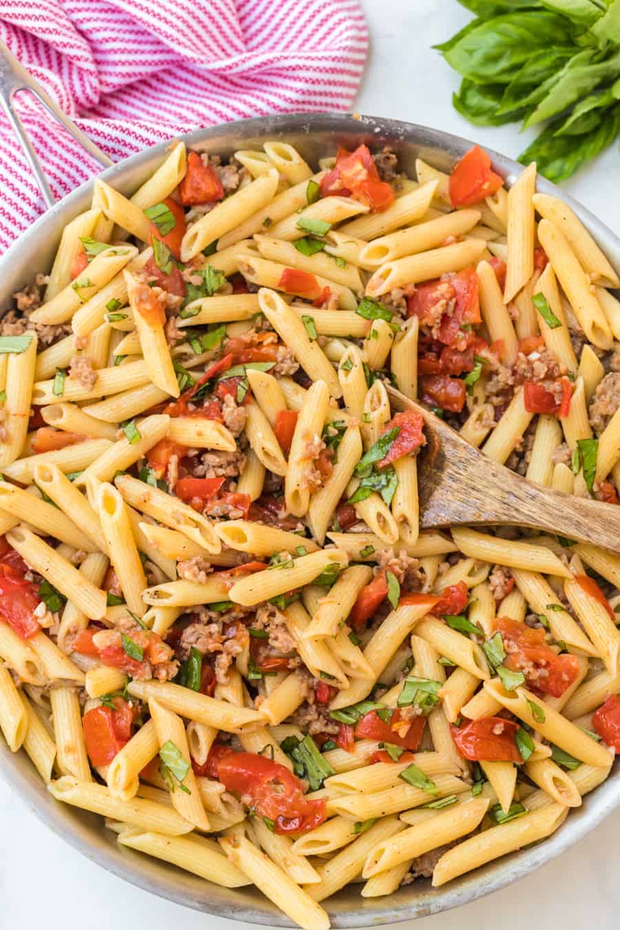 Image of Roasted Tomato & Sausage Pasta in a Pot