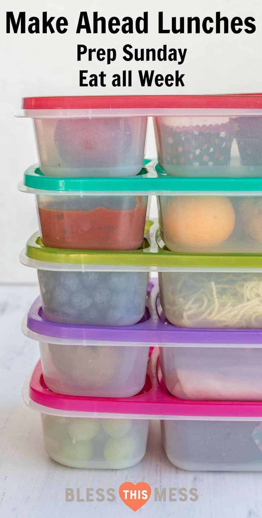 Make Ahead Lunch Box Ideas: Pack on Sunday, No morning prep! — Bless this  Mess