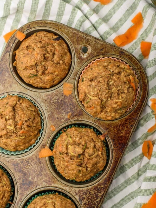 zucchini Muffins in a muffin tin