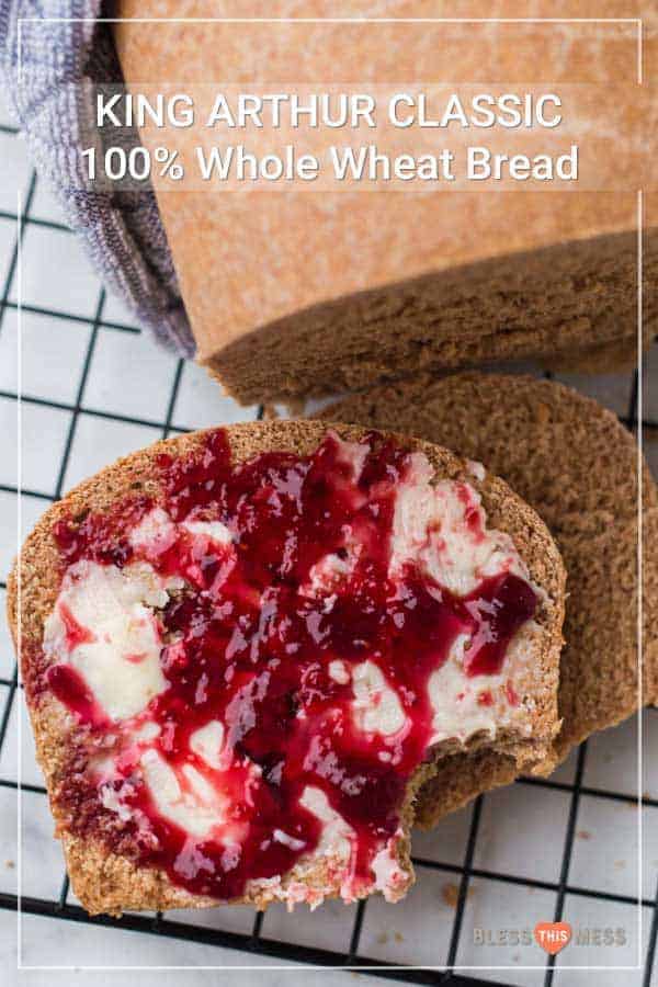 whole wheat bread with jam and butter