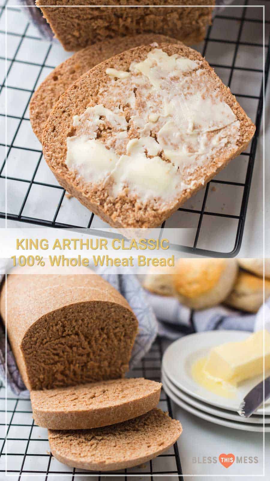 This simple whole wheat bread recipe made with wholesome ingredients will be your new go-to loaf for all your favorite sandwiches and toasts!