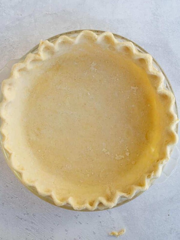 top view of all butter pie crust