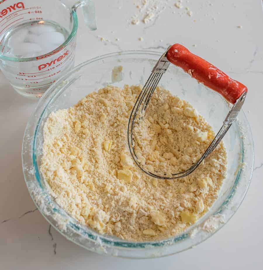 fat and flour mixed together for pie crust