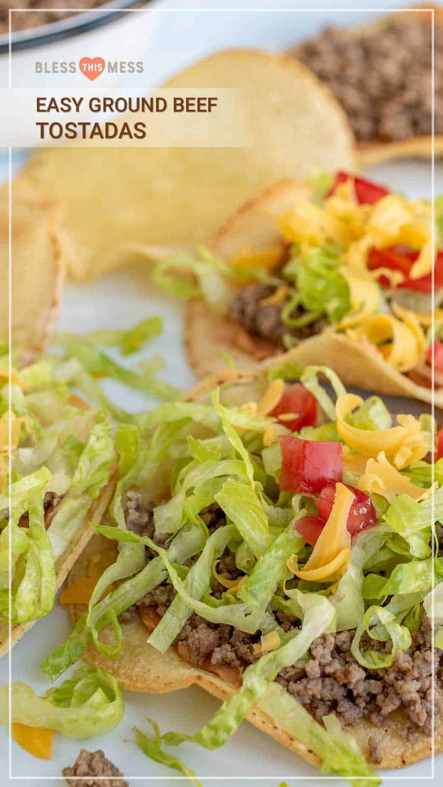 Beef tostadas are a delicious and savory weeknight meal if you ever want a Mexican-inspired dish that comes together quickly and tastes absolutely amazing! #tostadas #beeftostadas #texmex