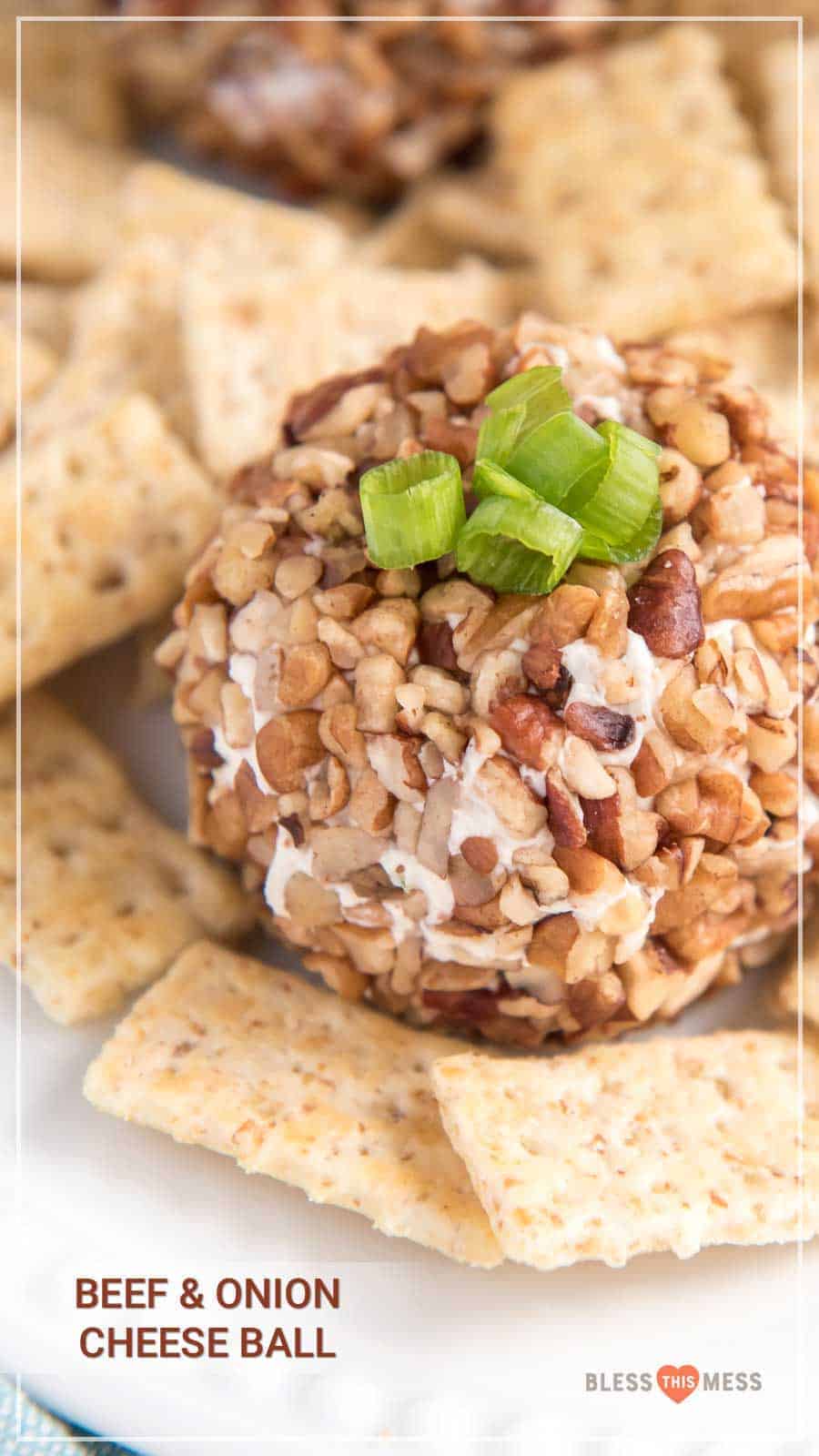 You can never go wrong with a cheese ball, especially when hosting a holiday gathering! Salty, crunchy, and cheesy, it's the perfect appetizer for guests to munch on as they visit with each other. I love how simple they are to throw together, and everyone loves snacking on them before a rich and hearty meal. #cheeseball #homemadecheeseball #cheeseballrecipe #easycheeseball #easyappetizer #partyappetizer #holidayappetizer