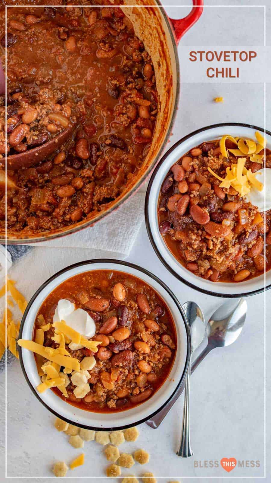 beef chili served and ready to eat