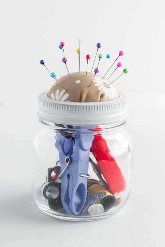 DIY Sewing Kit Gift in a Jar Easy Homemade Gift Idea
