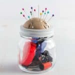 DIY sewing kit in a jar homemade gift