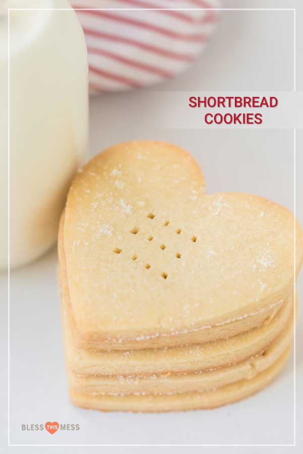Easy shortbread cookies are crunchy, crumbly, and sweet (both to eat and look at!) and are so simple and fun to bake. You can feel the coziness in your home grow stronger when the wafting smell of these easy cookies fills your space, and it's kinda the best thing ever. #shortbreadcookies #cookies #shortbread #shortbreadcookierecipe #baking #cookierecipe