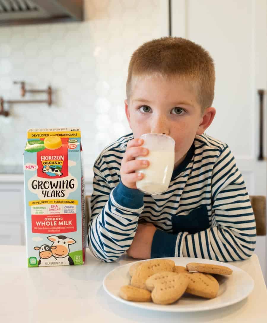 This simple graham cracker recipe is a perfect on-the-go snack for busy days, and they come together easily for stress-free snacking for the whole family. They taste delicious with new @HorizonOrganic Growing Years milk for your kiddos ages 1 to 5! #iHeartHorizon #HorizonGrowingYears #ad #recipe #healthykids #grahamcrackers #homemadegrahams 