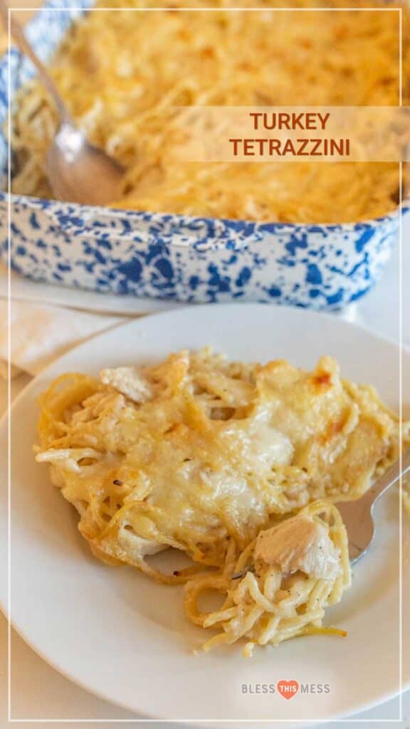 text reads "turkey tetrazzini"