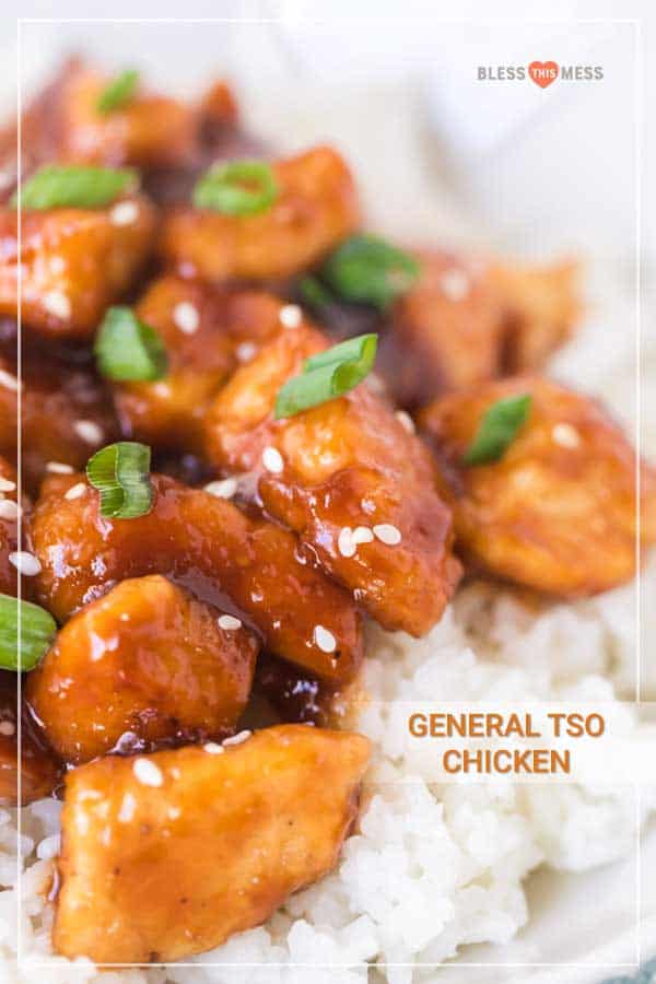 General Tso Chicken with White Rice