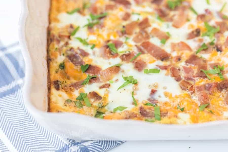 Bacon and Cheese Egg Bake Easy Breakfast Casserole Recipe
