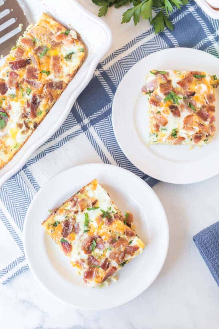Bacon and Cheese Egg Bake Easy Breakfast Casserole Recipe