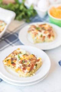 bacon and cheese egg bake recipe pin