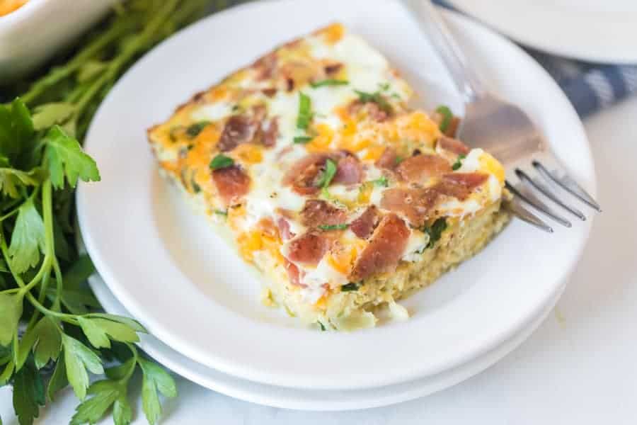 Bacon and Cheese Egg Bake Easy Breakfast Casserole Recipe