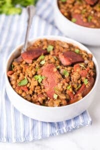 Spicy Lentils with Sausage