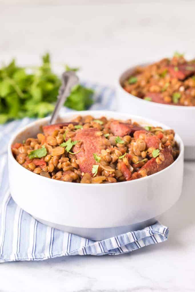 Spicy Lentils with Sausage Recipe | How to Cook Lentils