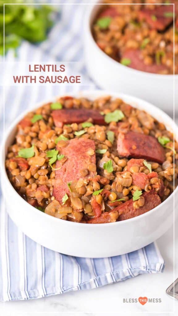 Spicy Lentils with Sausage