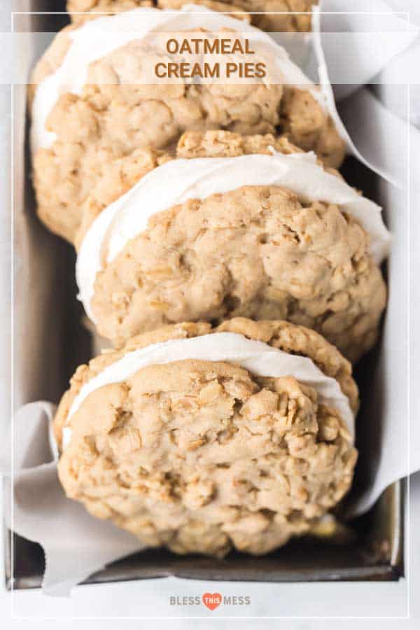 oatmeal cream pies with marshmallow fluff filling