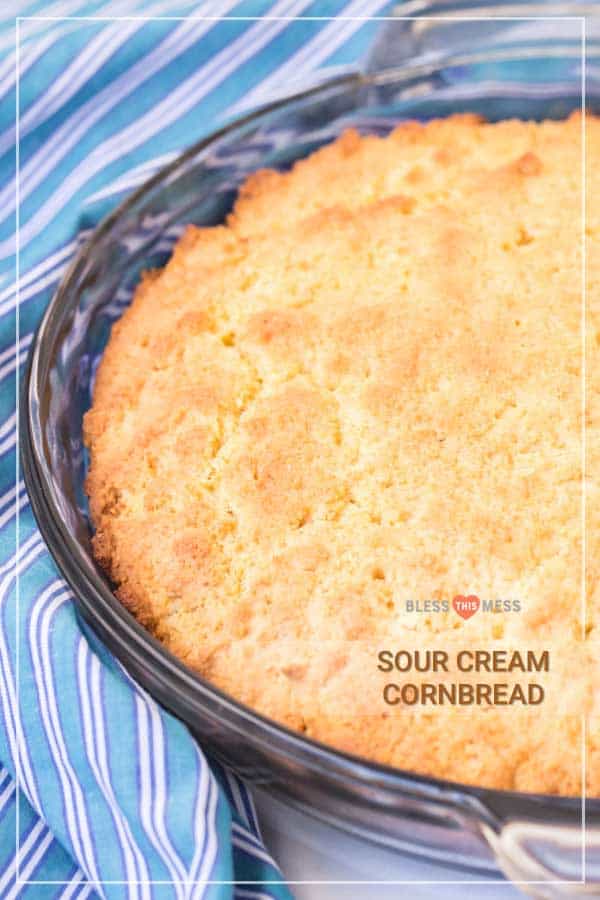 sour cream cornbread recipe pin