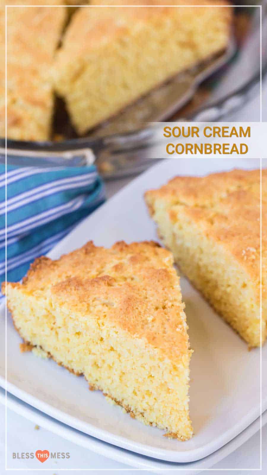 sour cream cornbread recipe pin