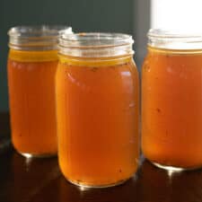 bone broth in mason jars