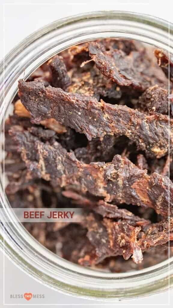 bowl of beef jerky