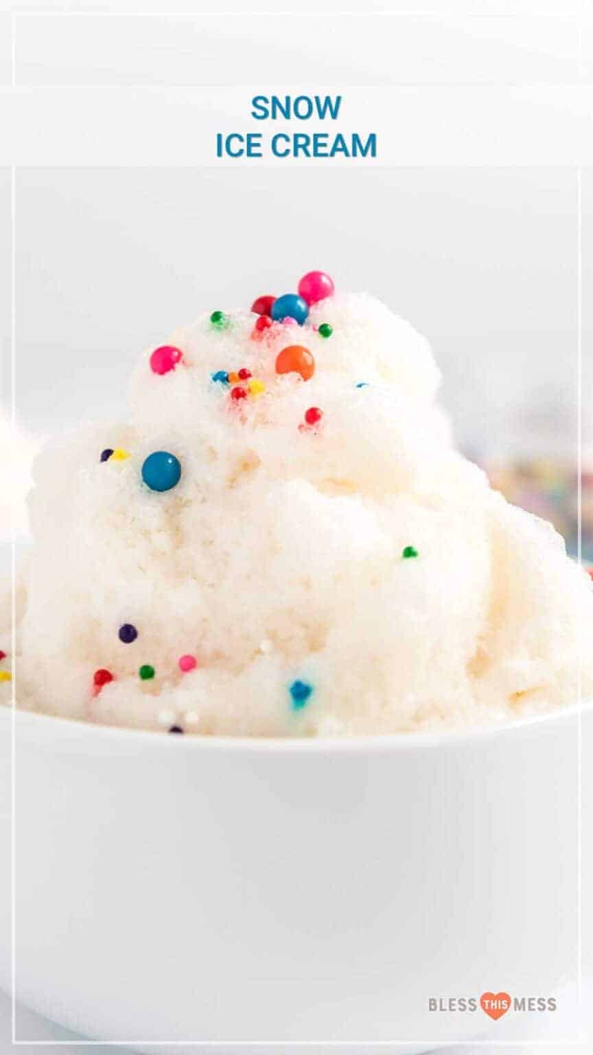 Snow Ice Cream Easy 4 Ingredient Dessert Made with SNOW!