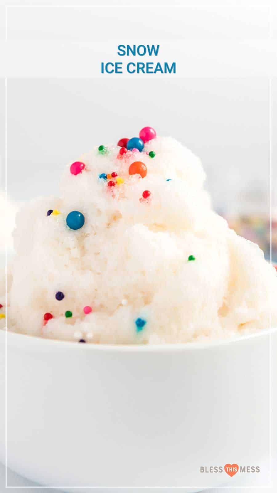 Snow Ice Cream Easy 4 Ingredient Dessert Made With Snow