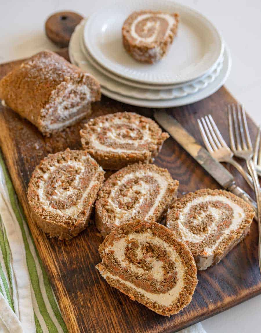 Carrot Cake Roll with Whole Wheat Flour — Bless this Mess