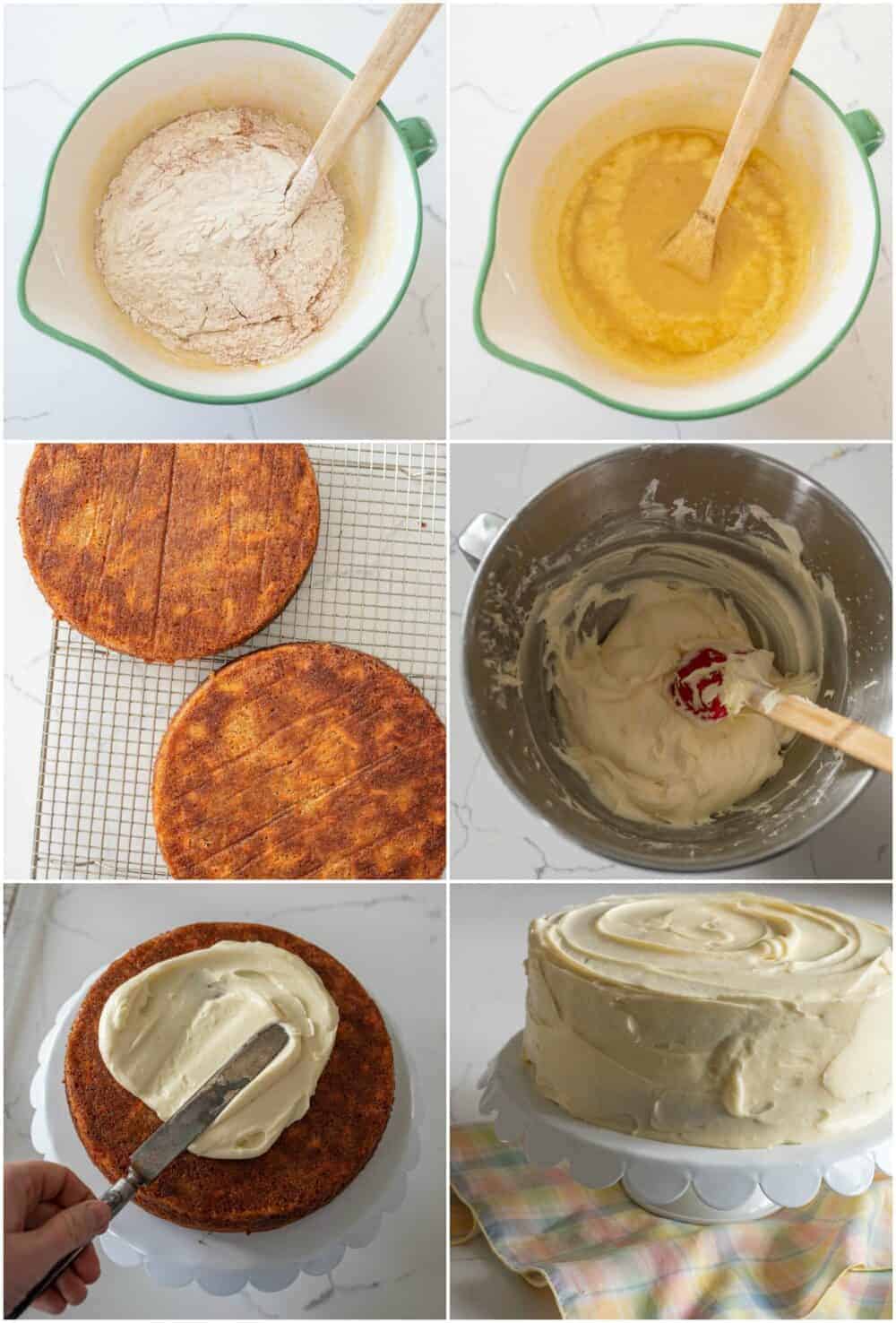 how to make the best carrot cake recipe collage image