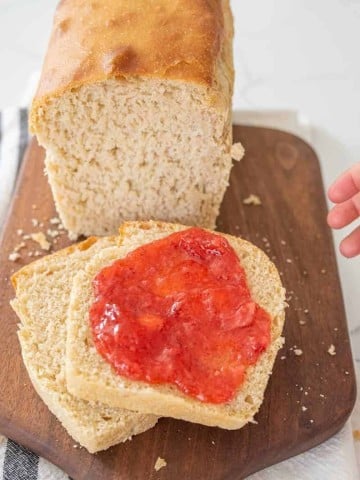 soft sandwich loaf sourdough bread pin image