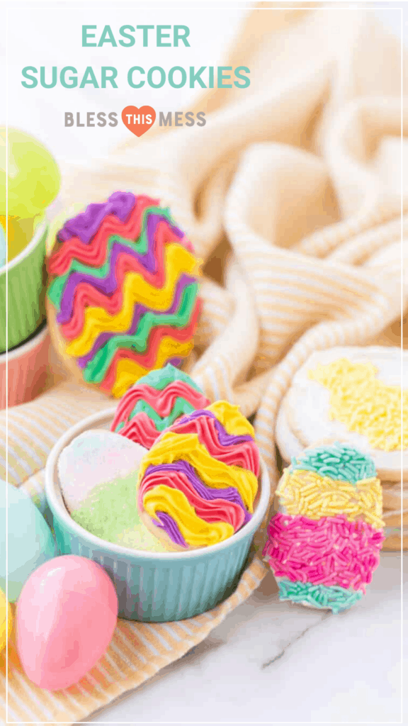 my favorite easter sugar cookie recipe pin image