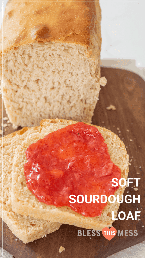 soft sourdough sandwich loaf bread.