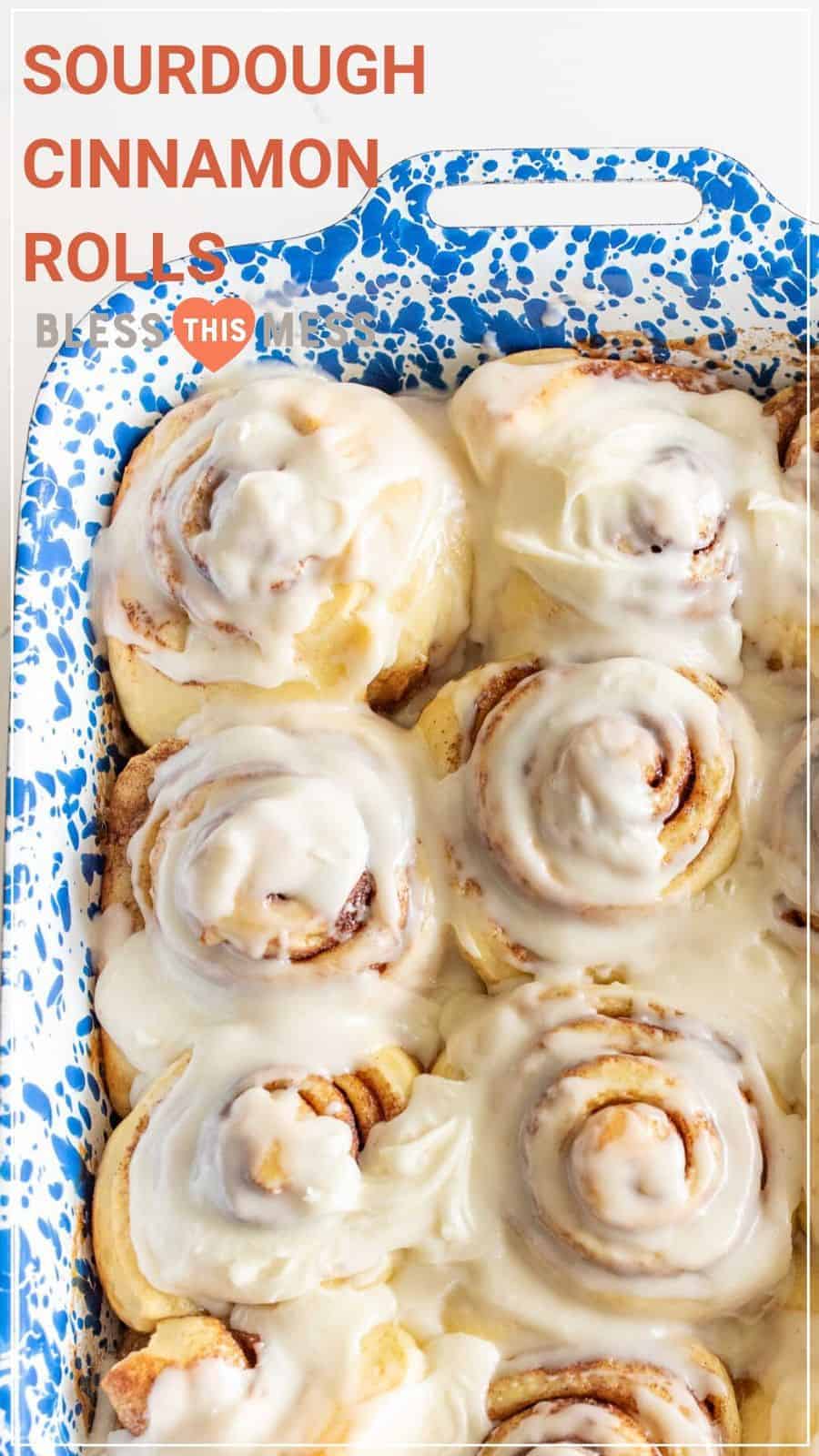 Fluffy Sourdough Cinnamon Rolls with Buttercream Frosting