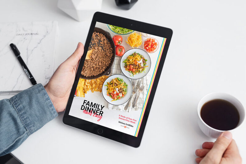 family dinner made easy meal planner on tablet