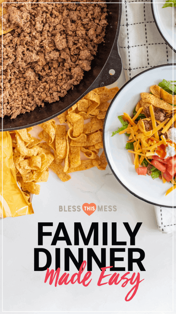 family dinner made easy book cover pin