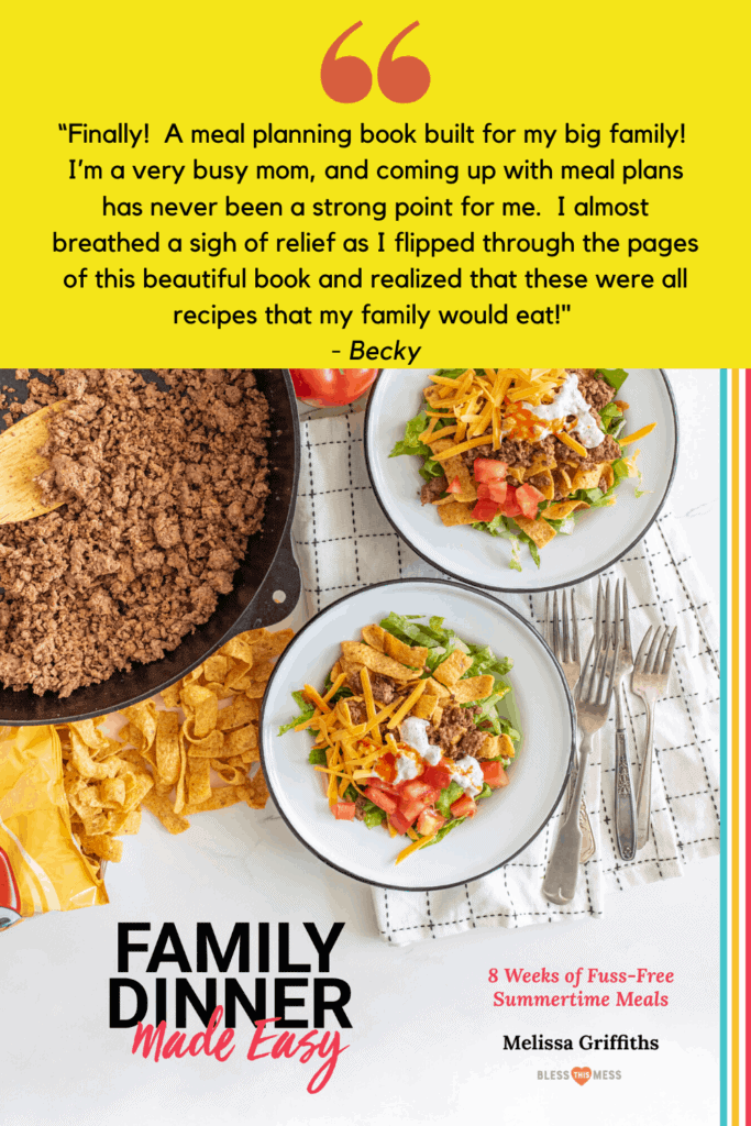 family dinner made easy ebook cover with review pin