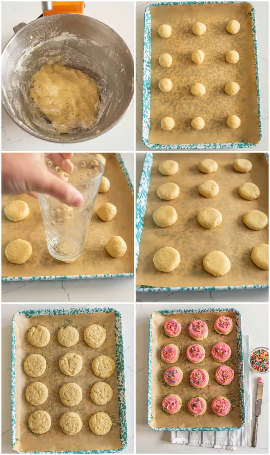 collage of how to make the cookies