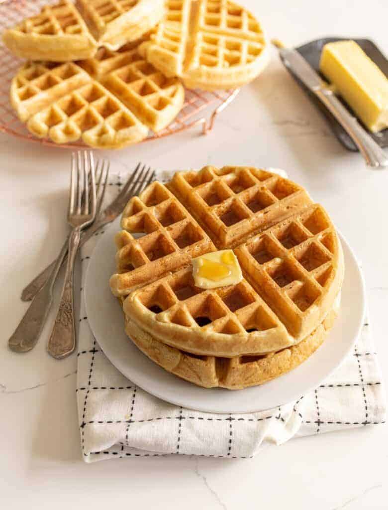 Easy Sourdough Waffle Recipe — Bless this Mess